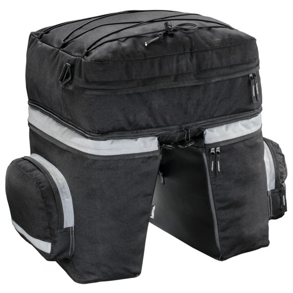 HAMA - Fahrrad-Gepäcktasche für Gepäckträger 3-teilig schwarz