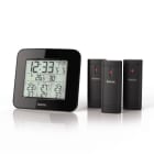 HAMA - Wetterstation EWS-Trio Funkuhr Wand/Stand 3Außensensoren sw