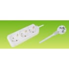 SKYLAND - 4-f. Tischverteiler m Schalter 3x1,5 ZL 1,4 m sw 45° gedreht
