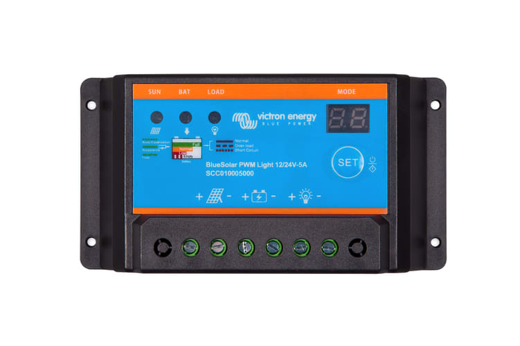 VICTRON ENERGY - Solarladeregler Victron BlueSolar PWM-Light 12/24V-5A