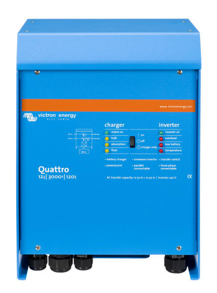 VICTRON ENERGY - Wechselrichter/ Ladegerät Victron Quattro 12/3000/120-50/50