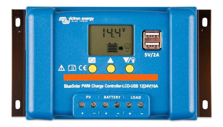 VICTRON ENERGY - Solarladeregler Victron BlueSolar PWM-LCD&USB 12/24V-10A