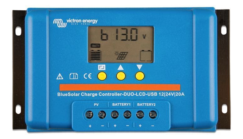 VICTRON ENERGY - Solarladeregler Victron BlueSolar PWM DUO-LCD&USB 12/24V-20A