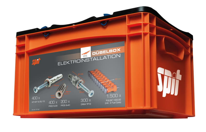 SPIT - best.: 300 Hohlraum- 400 Nagel- 600 Unidübel+1500 Nägel Box