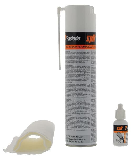 PASLODE - Reinigungsset f.Pulsa 800: Spray 300ml,Öl 15ml,Tuch, Anleit.