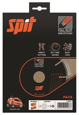 SPIT - Diamant-Full Slot Beton ohne Armierung - Ziegel Set mit 3 St