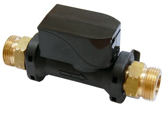 TECHNISCHE ALTERNATIVE - elektronischer Volumenstromsensor 5 bis 85 l/min DN20 mit 1'' Gewinde