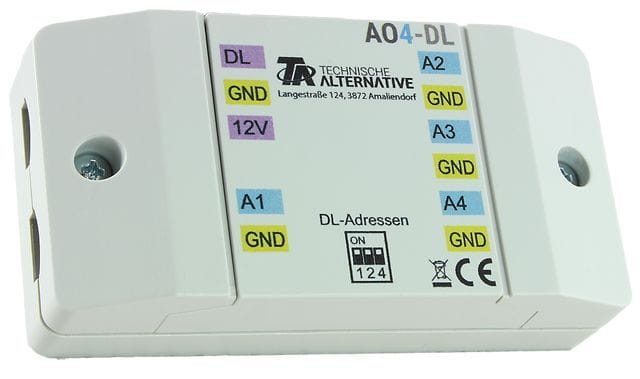 TECHNISCHE ALTERNATIVE - DL-Erweiterungsmodul für 4 Analogausgänge
