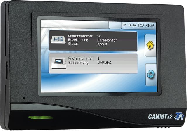 TECHNISCHE ALTERNATIVE - CAN-Monitor x2, schwarzes Gehäuse