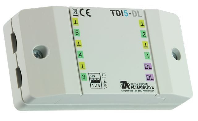 TECHNISCHE ALTERNATIVE - DL-Erweiterungsmodul für 5 Digital-/ Temparatureingänge
