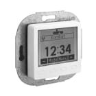 ALRE - Funk-Raumtemperatursensor mit Uhr UP Abdeckung 50x50mm perlweiß glänzend