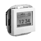 ALRE - Raum-/Fußbodentemperaturregler mit Uhr UP Abdeckung 55x55mm reinweiß glänzend