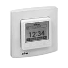ALRE - Funk-Raumtemperatursensor mit Uhr UP alre-Rahmen Abdeckung 50x50mm reinweiß glänzend