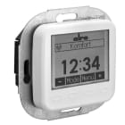 ALRE - Funk-Raumtemperatursensor mit Uhr UP Abdeckung pass. zu BUSCH-JAEGER Reflex SI/SI Linear reinweiß glänzend