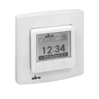 ALRE - Raum-/Fußbodentemperaturregler mit Uhr UP alre-Rahmen Abdeckung 50x50mm reinweiß glänzend Fernfühler NTC2K für Fußboden