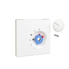ALRE - Deckelset f. Raumtemperaturregler RTBSU 70x70 f. MERTEN D-Life lotos- / verkehrs- / studioweiß (RAL 9016) glanz