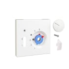 ALRE - Deckelset f. Raumtemperaturregler RTBSU 70x70 f. JUNG LS / GIRA Flächenschalter reinweiß (RAL 9010) glanz