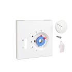 ALRE - Deckelset für Raumtemperaturregler RTBSU 70x70 für JUNG LS perlweiß (RAL 1013) glanz
