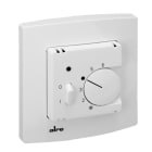 ALRE - Raumtemperaturregler UP 230VAC Öffner Anzeige/Schalter Zusatzheizung alre-Rahmen Abdeckung 50x50mm reinweiß glänzend
