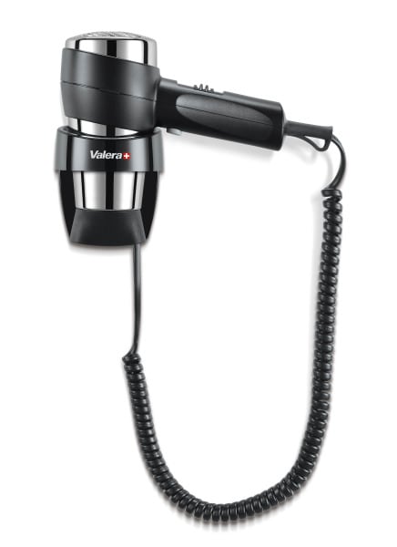 VALERA HOSPITALITY - Haarfön mit Wandhalterung 1200W ein/aus Druckschalter sw