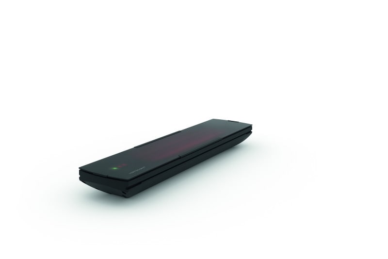 HEATSCOPE - Design Glasheizstrahler Vision 1600W IR-Fernst Montagezub sw