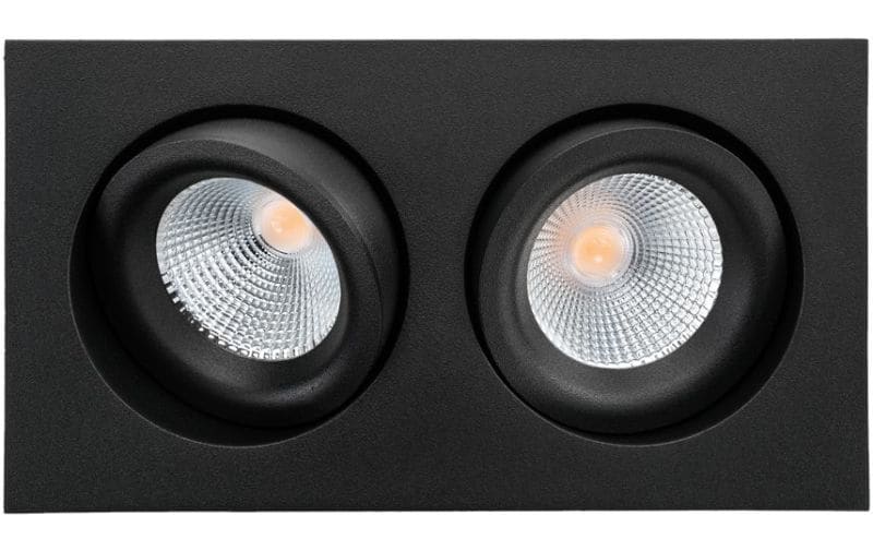 SG LEUCHTEN - Junistar Lux Square Schwarz 2X 1160lm 2700K Ra 98 DALI