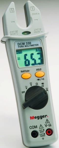 MEGGER - Gabel-Strommesszange AC 0,1 bis 200A