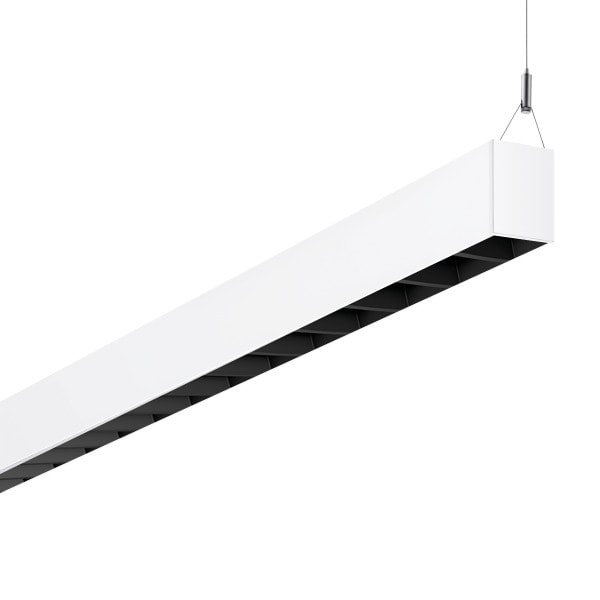 PERFORMANCE IN LIGHTING - LED-Pendelleuchte 3000K 51W DALI schwarzes Raster d+i