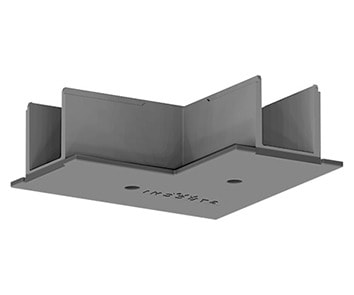 PERFORMANCE IN LIGHTING - Abdeckung an Zwischendecke für L-förmiges Anschlussteil