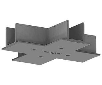 PERFORMANCE IN LIGHTING - Abdeckung an Zwischendecke für X-förmiges Anschlussteil