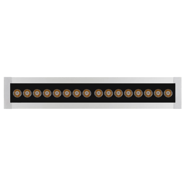 PERFORMANCE IN LIGHTING - LED-Lineare Einbauleuchte 3000K 14W statisch symmetrische Optik gebündelt