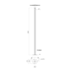 PERFORMANCE IN LIGHTING - MAST SPILLO F.T. 2,8 m MIT FLANSCHPLATTE