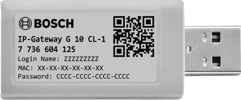 BOSCH AG THERMOTECHNIK - BOSCH Internet-Gateway WLAN G 10 CL-1