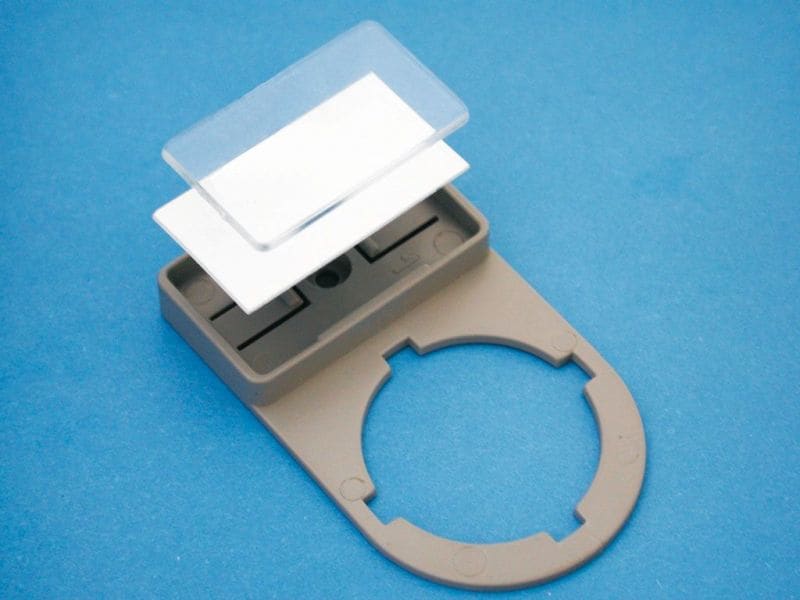 CEMBRE - 34002 PTPS-22 Schildchenträger Nietbefestigung schwarz Ø22mm