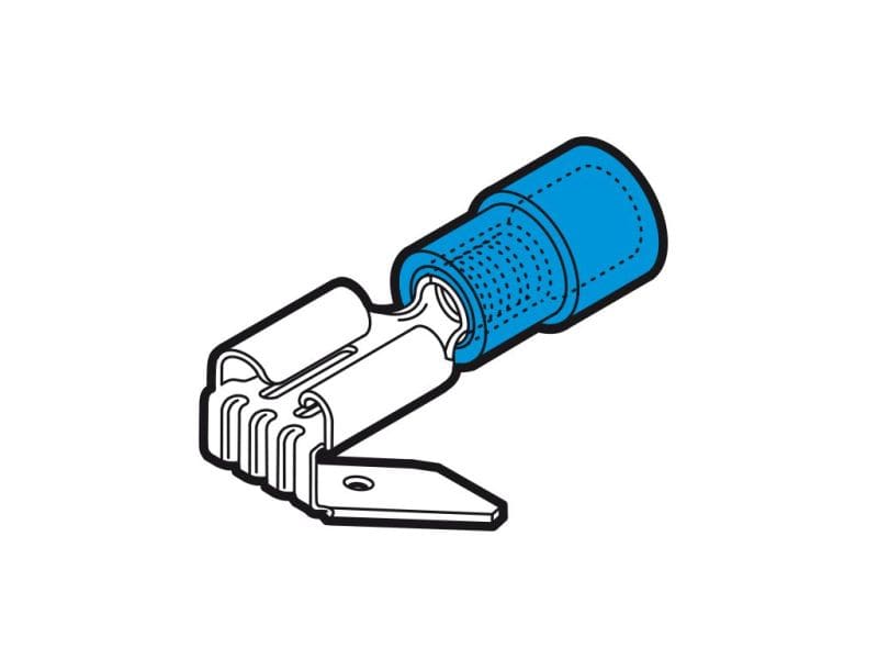 CEMBRE - BF-FM608 Flachstecker isol.PC 1,5-2,5qmm blau