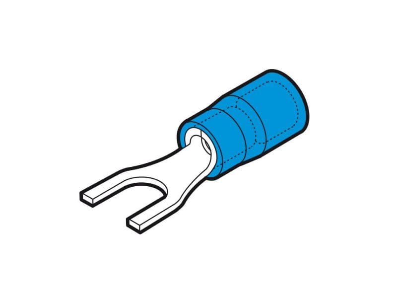 CEMBRE - BP-U12 Gabelkabelschuh isol.PC 1,5-2,5qmm M12 blau