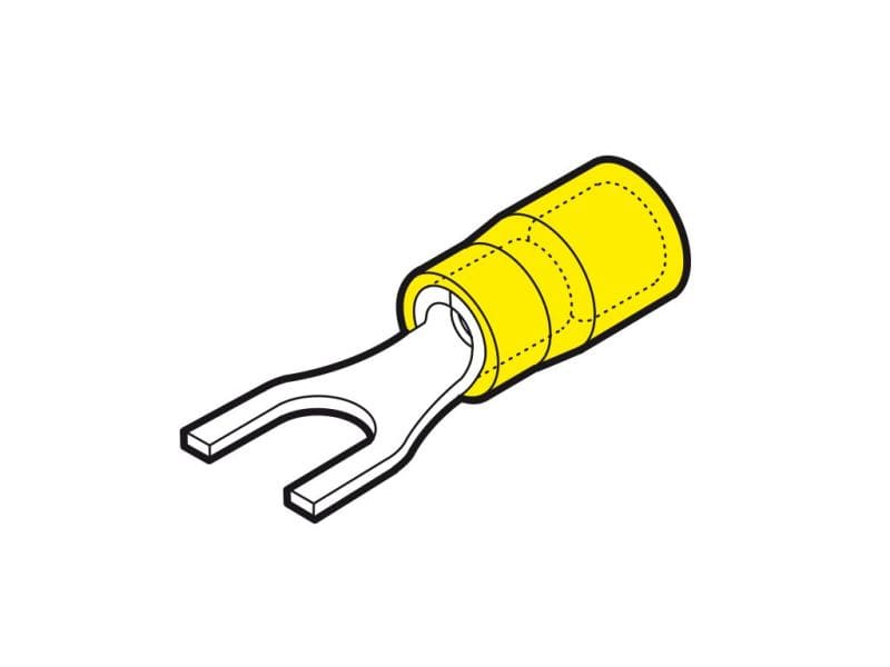 CEMBRE - GP-U16 Gabelkabelschuh isol.PC 4,0-6,0qmm M16 gelb