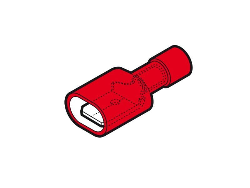 CEMBRE - RF-M608P Flachstecker isol.PC 0,25-1,5qmm 6,3x0,8 rot