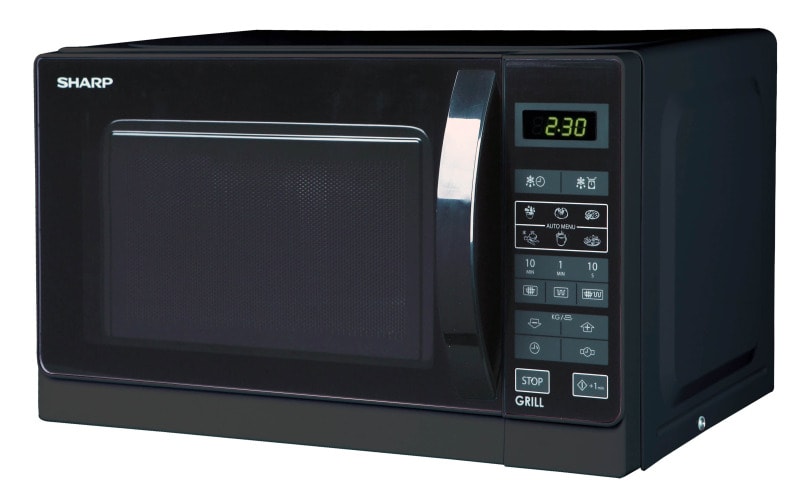 SHARP - Mikrowelle m.Grill,800/1000W,20L,8St.,schwarz