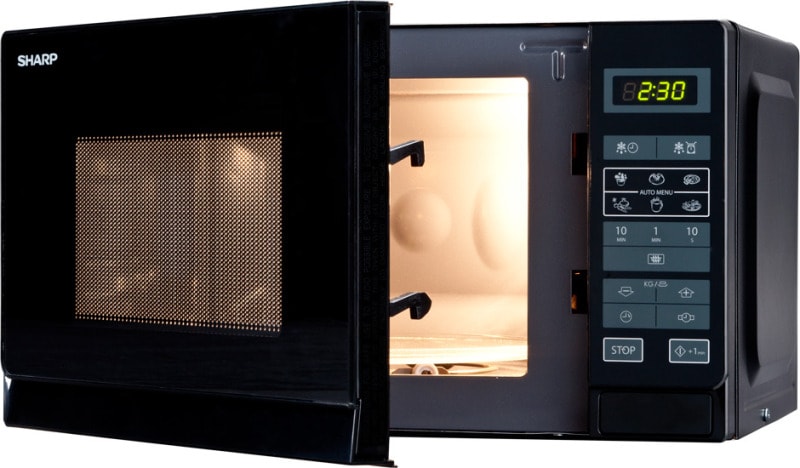 SHARP - Mikrowelle 800W 20L 8Stufen Elektronik schwarz