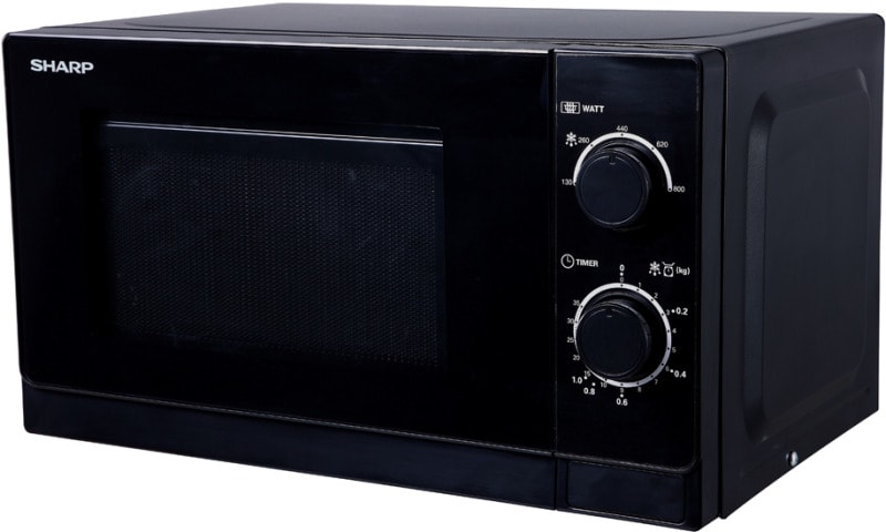 SHARP - Mikrowelle 800W 20L 5Stufen mech. Bedienung schwarz