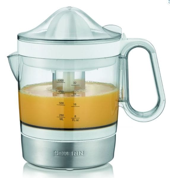 SEVERIN - Zitruspresse 85W 2Presskegel 1L R/L Lauf weiß-edelstahl