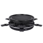 SILVA HOMELINE - Raclette 850W 6Pfännchen antihaft.Grillplatte rund sw