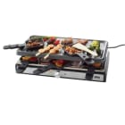 SILVA HOMELINE - Raclette 1200-1400W 8Pfänn Antihaft Thermost. eckig sw-inox