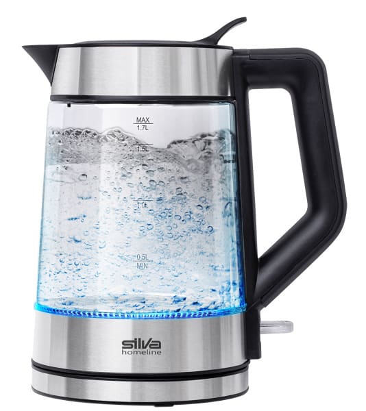 SILVA HOMELINE - Wasserkocher 2200W 1.7L kabellos Glas-edelstahl