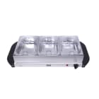 SILVA HOMELINE - Buffetwärmer 200W 3x1.5L Speisebehälter Thermostat edelstahl