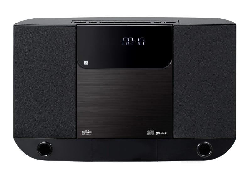 SILVA SCHNEIDER - Vertikal-Hifi-System 2x5W RMS CD MP3 BT USB AuxIn schwarz