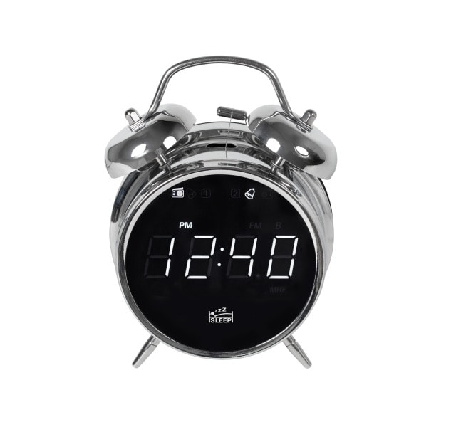 SILVA SCHNEIDER - Radiowecker UKW-PLL 2Weckz. 20Sendersp. USB Ladef. Netz sw