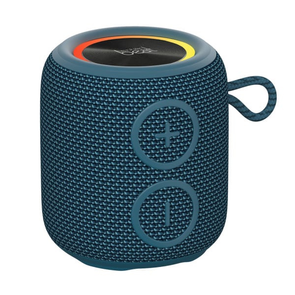 MOBILE BEAT - Bluetooth Lautsprecher 4W 4Ohm Akku b.12h IPX7 LED-Licht bl