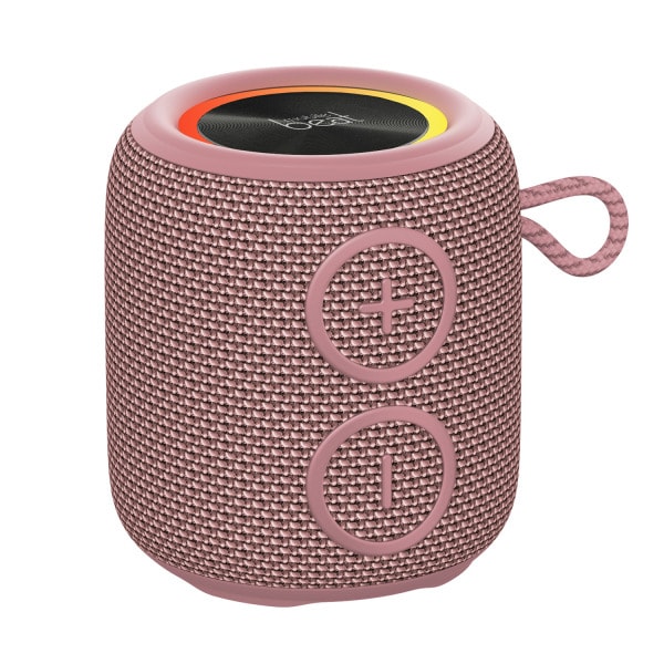 MOBILE BEAT - Bluetooth Lautsprecher 6W 4Ohm Akku b.12h IPX7 LED-Licht rose